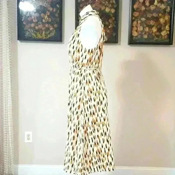 Twist-Neck Satin Midi Dress - Picture 6 of 12